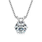 925 Sterling Silver Moissanite Pendant Necklace for Women | Engagement Gift | Diamonds Grace