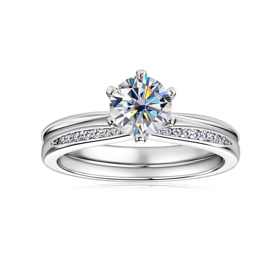 1CT Moissanite Wedding Ring for Women | 925 Silver D VVS1 | Diamonds Grace