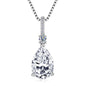 Pear Cut Moissanite Droplet Pendant Necklace VVS1 | 925 Silver | Diamonds Grace