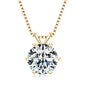 925 Sterling Silver Moissanite Pendant Necklace for Women | Engagement Gift | Diamonds Grace