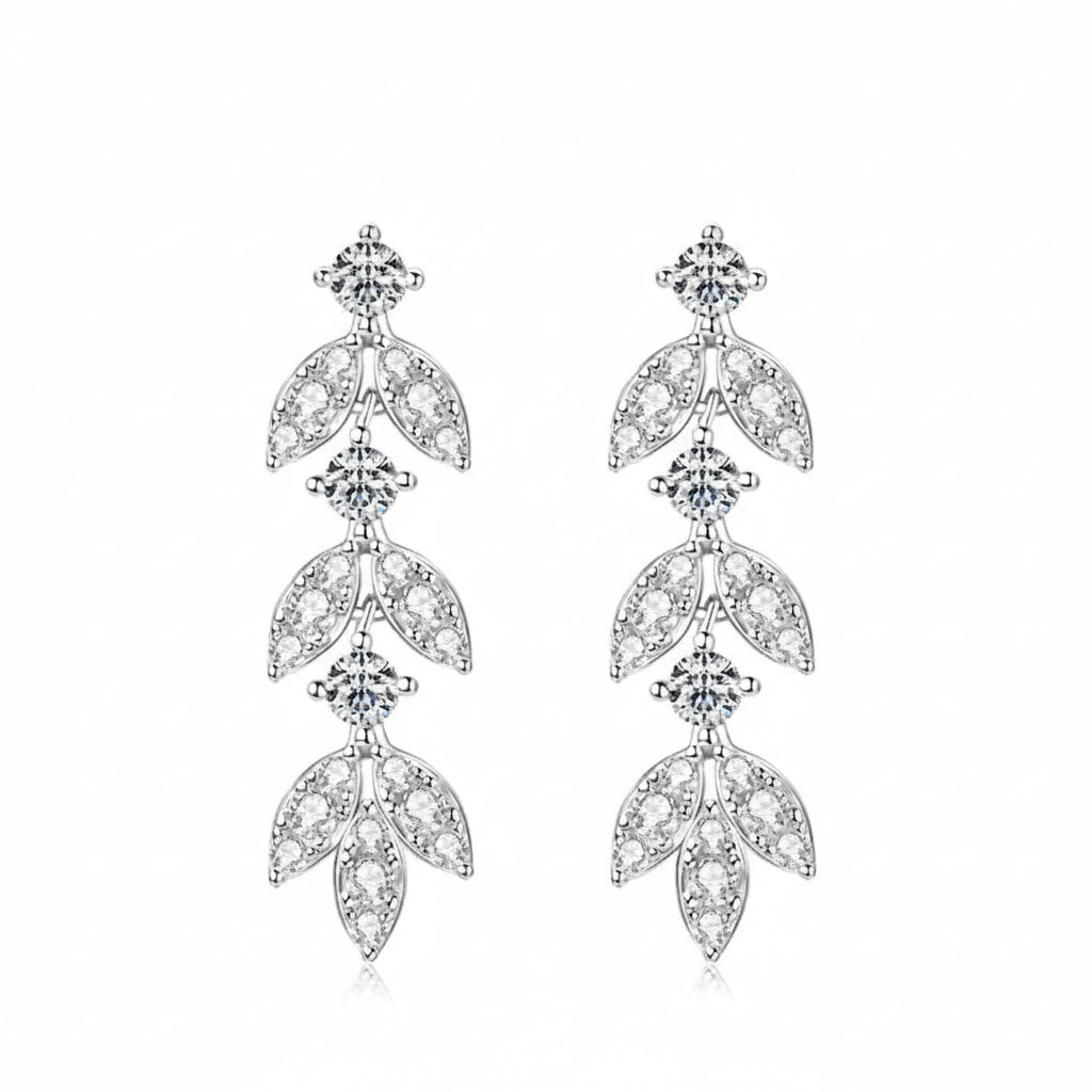 Moissanite Chandelier Drop Earrings | GRA Certified 925 Silver | Diamonds Grace