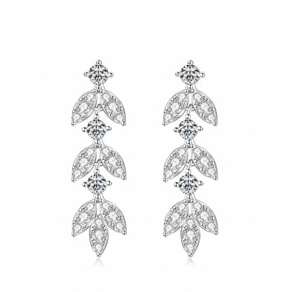 Moissanite Chandelier Drop Earrings | GRA Certified 925 Silver | Diamonds Grace