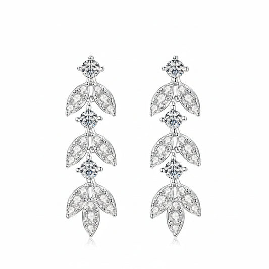 Moissanite Chandelier Drop Earrings | GRA Certified 925 Silver | Diamonds Grace