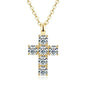 Moissanite Cross Pendant Necklace