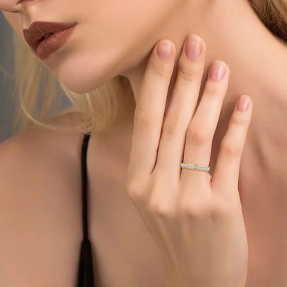 Moissanite Eternity Wedding Band | 925 Sterling Silver | Diamonds Grace