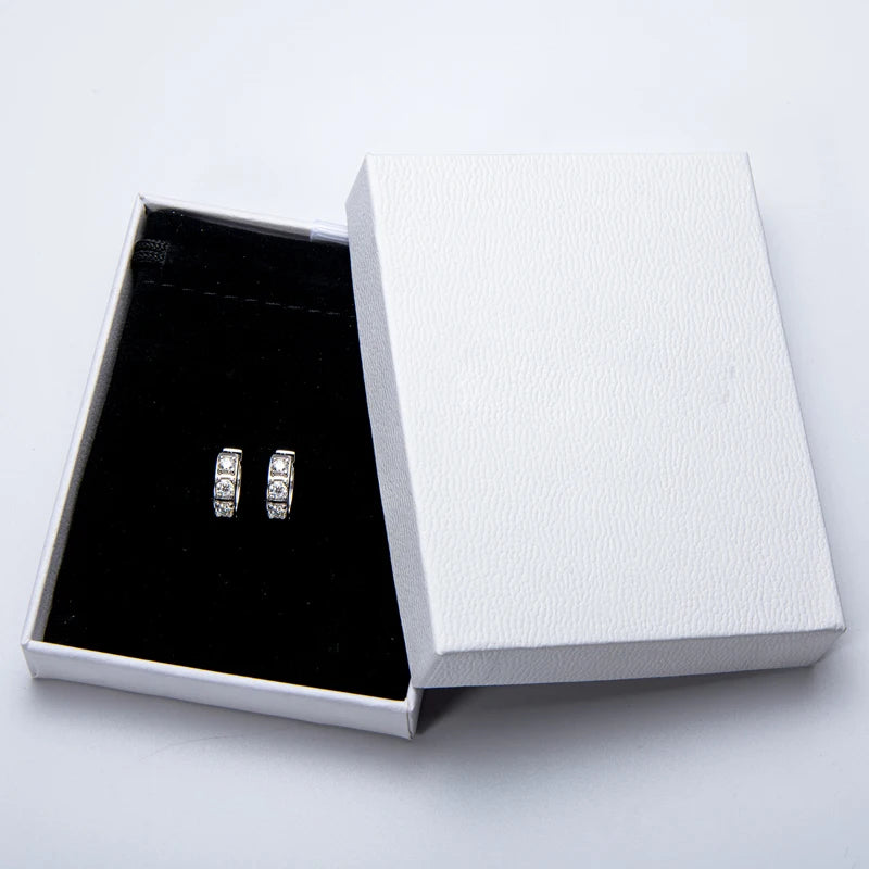 Moissanite Huggie Hoop Earrings | 925 Sterling Silver | Diamonds Grace