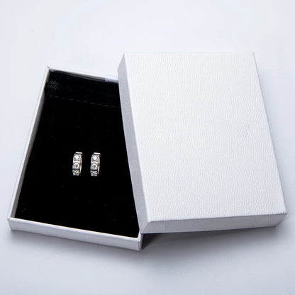 Moissanite Huggie Hoop Earrings | 925 Sterling Silver | Diamonds Grace