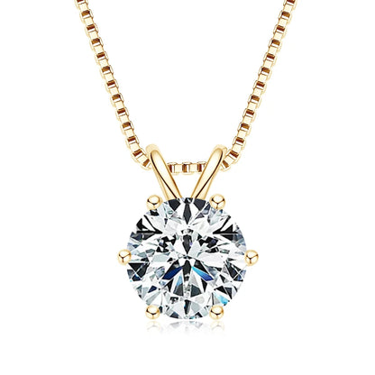 925 Sterling Silver Moissanite Pendant Necklace for Women | Engagement Gift | Diamonds Grace