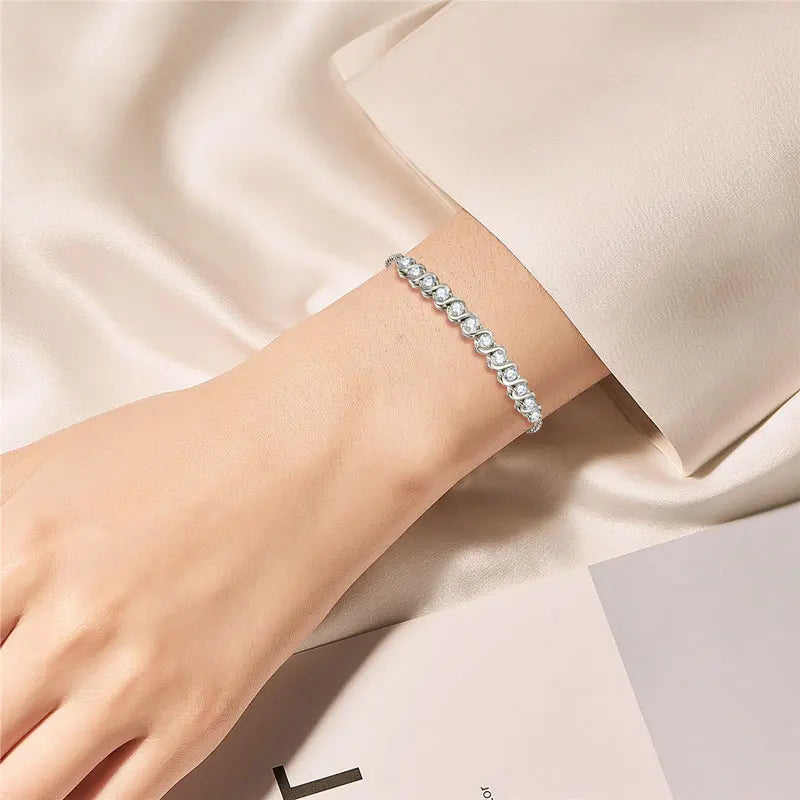 Moissanite Tennis Bracelet 925 Sterling Silver | Diamonds Grace