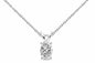 1ct Oval Moissanite Solitaire Pendant Necklace | 925 Sterling Silver | Diamonds Grace