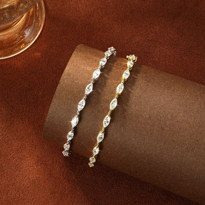 Marquise Cut Moissanite Tennis Bracelet 0.3ct | 14K Gold Filled | Diamonds Grace