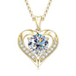 Moissanite Heart Pendant Necklace | 2ct & 3ct Round Cut | GRA Certified 925 Sterling Silver | Diamonds Grace