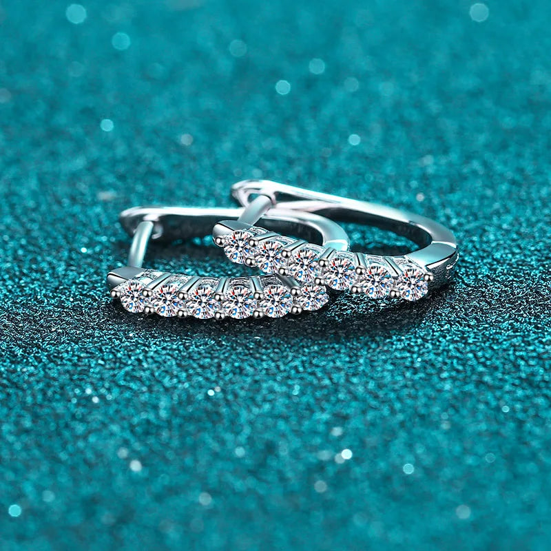 0.1CT Moissanite U-Shaped Earrings 925 Sterling Silver | Diamonds Grace