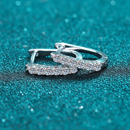 0.1CT Moissanite U-Shaped Earrings 925 Sterling Silver | Diamonds Grace