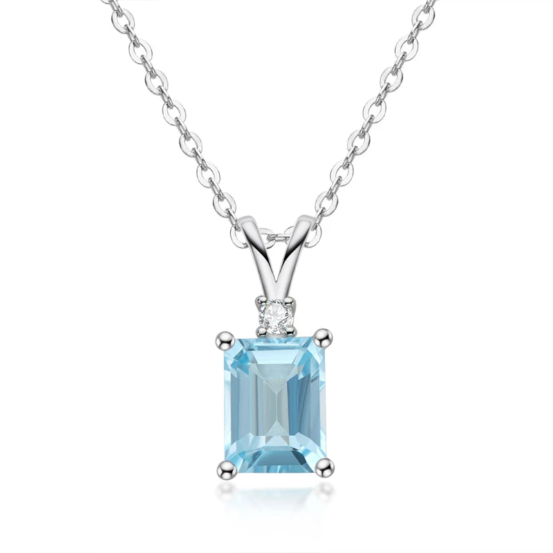 Oval Cut Amethyst Pendant Necklace | 925 Silver White Gold | Diamonds Grace