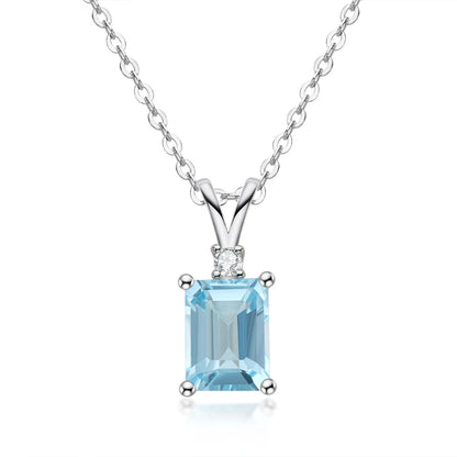 Oval Cut Amethyst Pendant Necklace | 925 Silver White Gold | Diamonds Grace