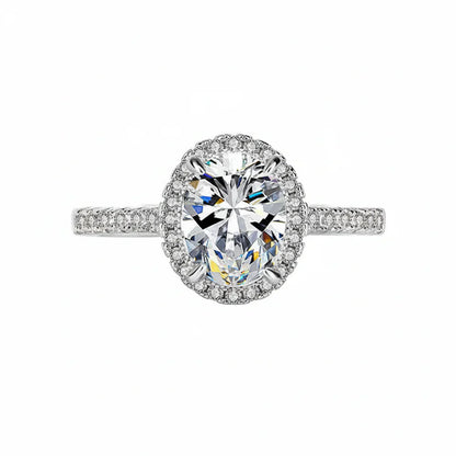 2ct Oval Moissanite Engagement Ring