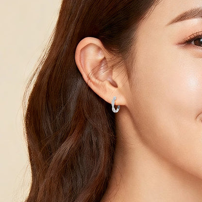 Moissanite Twisted Infinity Hoop Earrings | 925 Sterling Silver | Diamonds Grace