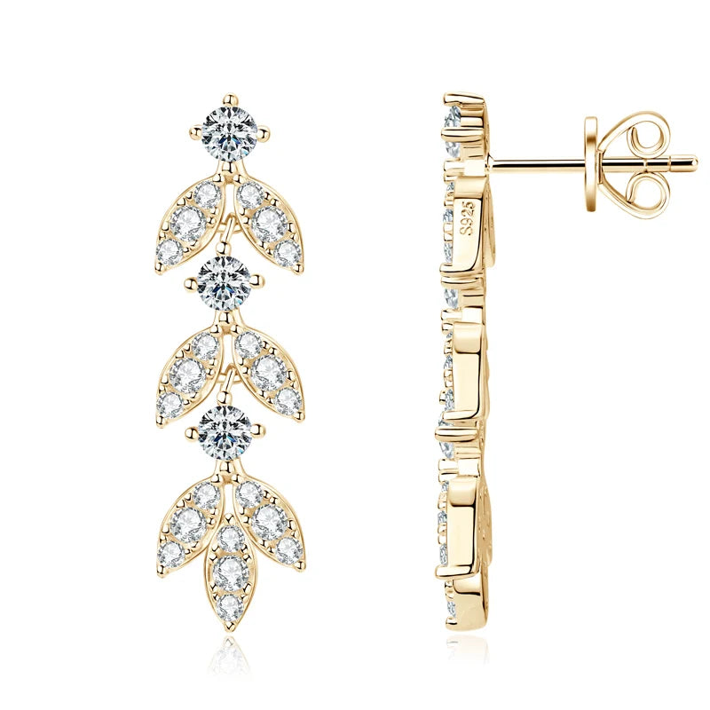 Moissanite Chandelier Drop Earrings | GRA Certified 925 Silver | Diamonds Grace