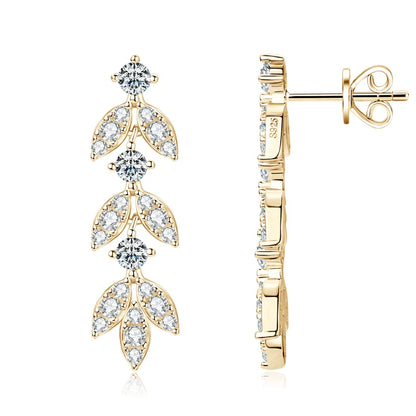 Moissanite Chandelier Drop Earrings | GRA Certified 925 Silver | Diamonds Grace