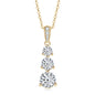 3-Stone Pendant Necklace 925 Silver | Diamonds Grace