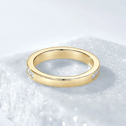 Moissanite Eternity Wedding Band | 925 Sterling Silver | Diamonds Grace