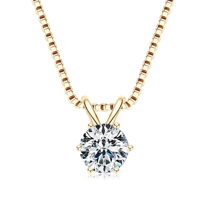925 Sterling Silver Moissanite Pendant Necklace for Women | Engagement Gift | Diamonds Grace
