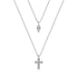 Moissanite Cross Pendant Necklace