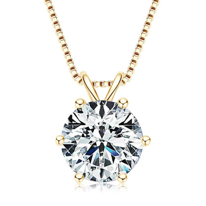 925 Sterling Silver Moissanite Pendant Necklace for Women | Engagement Gift | Diamonds Grace