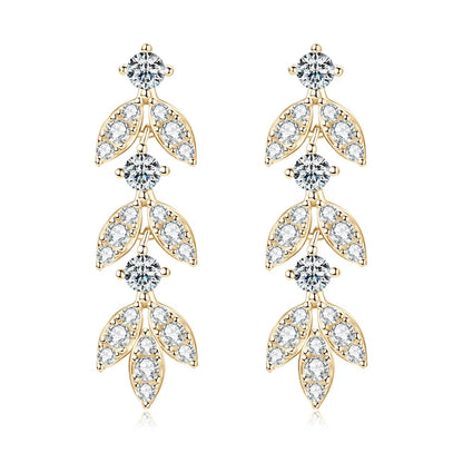 Moissanite Chandelier Drop Earrings | GRA Certified 925 Silver | Diamonds Grace