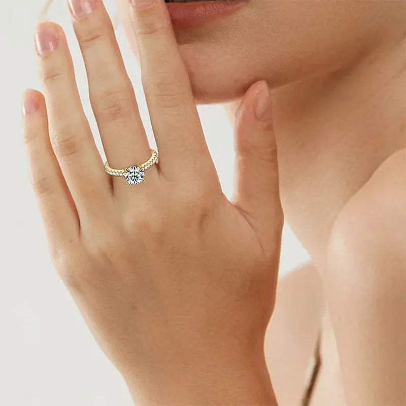 2CT Moissanite Engagement Ring 925 Sterling Silver | Diamonds Grace
