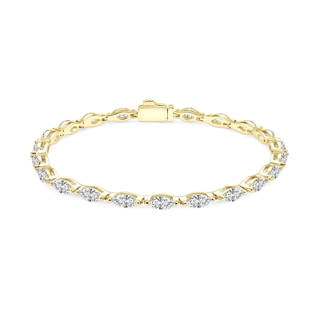 Marquise Cut Moissanite Tennis Bracelet 0.3ct | 14K Gold Filled | Diamonds Grace