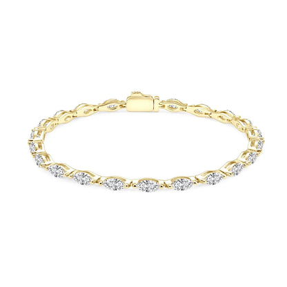 Marquise Cut Moissanite Tennis Bracelet 0.3ct | 14K Gold Filled | Diamonds Grace