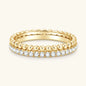 Moissanite Half Eternity Double Band Ring | 925 Sterling Silver | Diamonds Grace