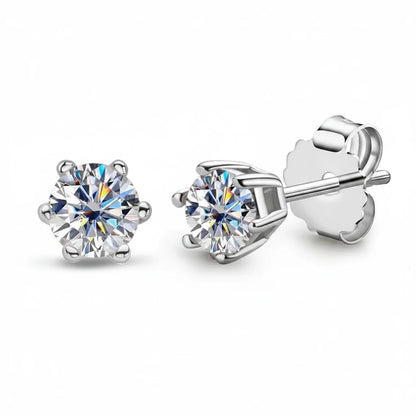 VVS Moissanite Stud Earrings 3mm | 925 Sterling Silver | Diamonds Grace