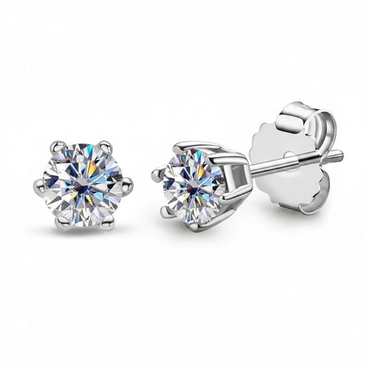 VVS Moissanite Stud Earrings 3mm | 925 Sterling Silver | Diamonds Grace