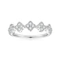 Moissanite Four Leaf Clover Stackable Ring | 925 Sterling Silver | Diamonds Grace