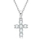 Moissanite Cross Pendant Necklace