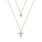 Moissanite Cross Pendant Necklace