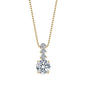 Geometric Moissanite Pendant Necklace | 925 Silver | 1ct Round Brilliant | Diamonds Grace