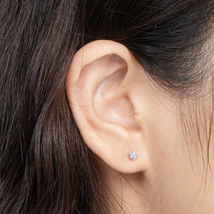 VVS Moissanite Stud Earrings 3mm | 925 Sterling Silver | Diamonds Grace