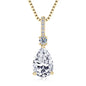 Pear Cut Moissanite Droplet Pendant Necklace VVS1 | 925 Silver | Diamonds Grace