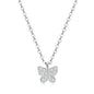 Moissanite Butterfly Pendant Necklace | 925 Sterling Silver D Color | Diamonds Grace