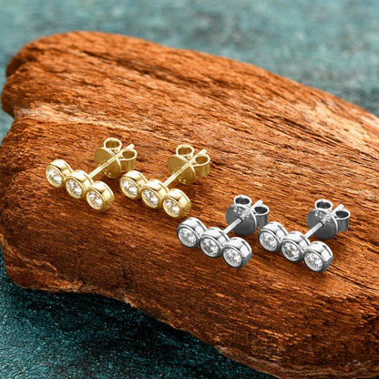 Moissanite Stud Earrings 925 Sterling Silver | Diamonds Grace