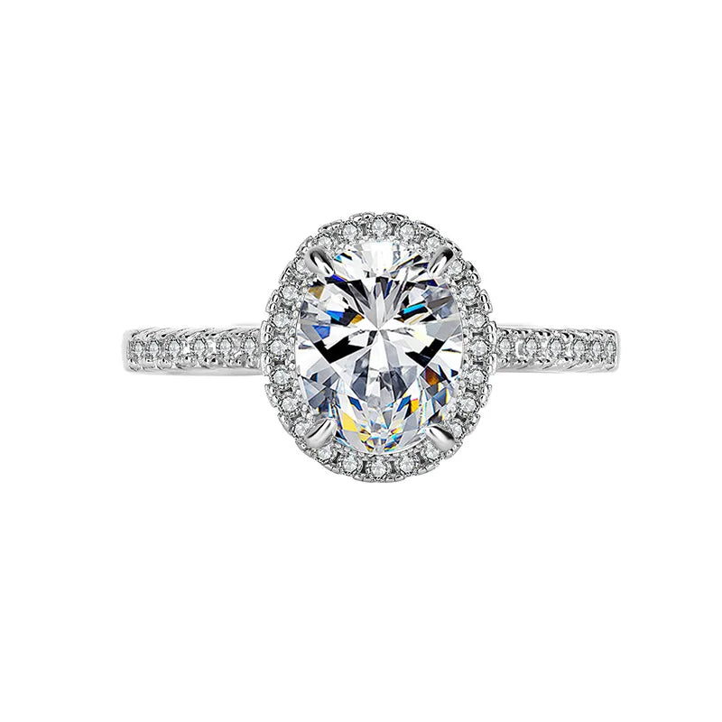 2ct Oval Moissanite Engagement Ring