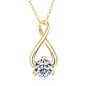 925 Sterling Silver Moissanite Infinity Pendant Necklace | 1ct Round Brilliant Cut | Diamonds Grace