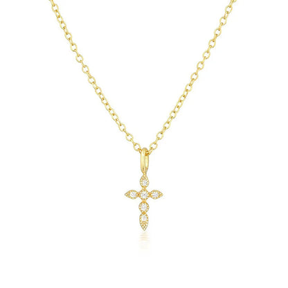 Moissanite Cross Pendant Necklace | D Color | S925 Sterling Silver | Diamonds Grace