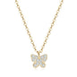 Moissanite Butterfly Pendant Necklace | 925 Sterling Silver D Color | Diamonds Grace