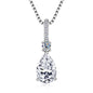 Pear Cut Moissanite Droplet Pendant Necklace VVS1 | 925 Silver | Diamonds Grace