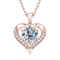 Moissanite Heart Pendant Necklace | 2ct & 3ct Round Cut | GRA Certified 925 Sterling Silver | Diamonds Grace